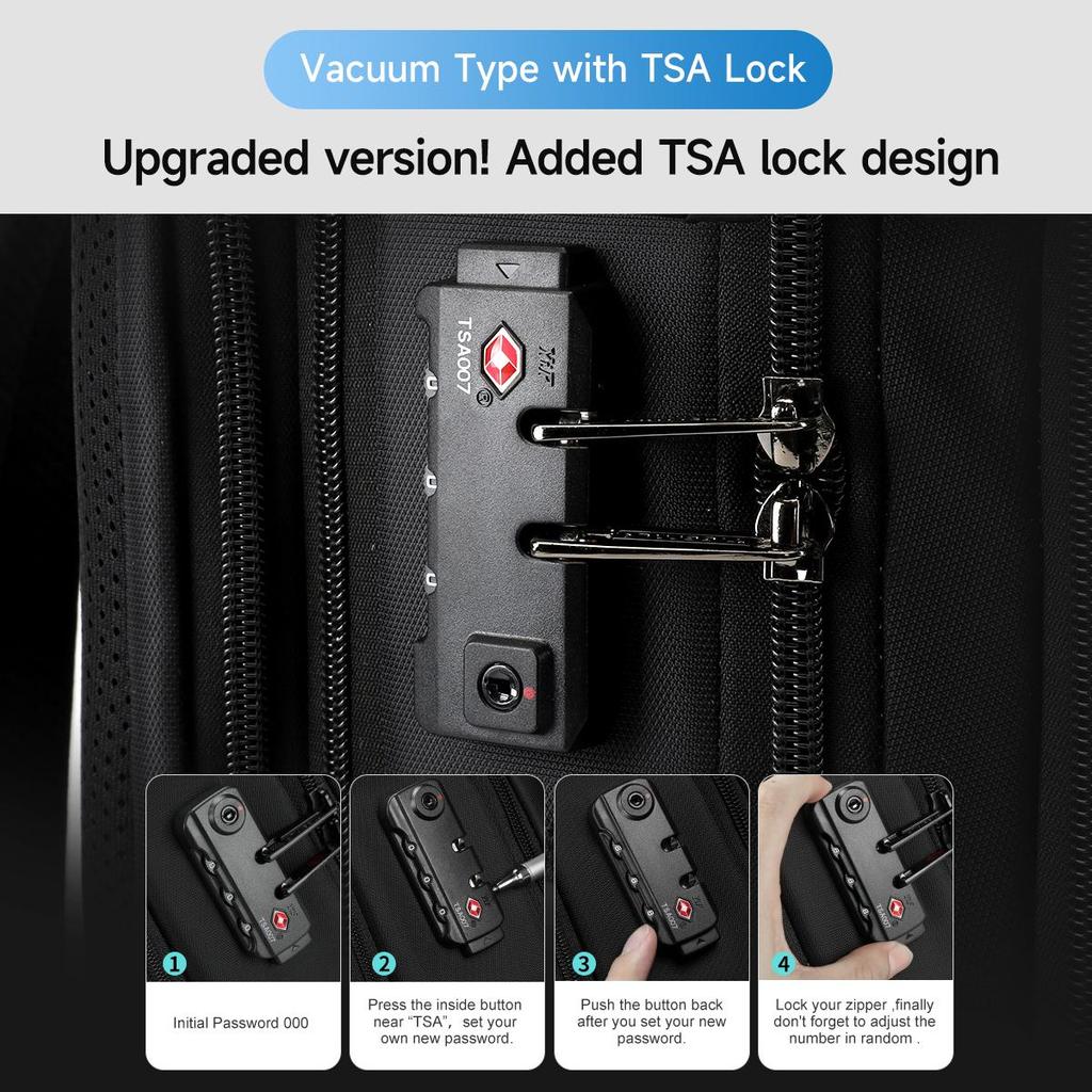 Tigernu Vakuum-Kompressions-Rucksäcke Herren Reiserucksack Erweiterbar USB-Tasche Großes Fassungsvermögen 17 Laptoptaschen Für Schule Kabinentaschen