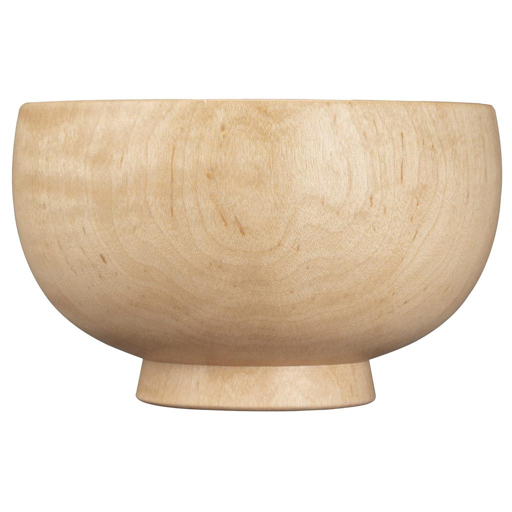 Yamanaka Lacquerware Shirasagi Mokko Soup Shirasagi Bowl Maple Made in Beige Bowl, M, Approx. 11cm, Wood, Natural, Japan,