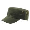 Men's New Solid Color Cotton Hat, Spring and Summer Outdoor Sports Sunscreen Visor, Two-hole Flat-top Military Hat