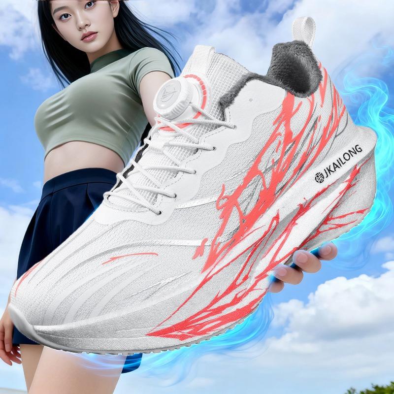 Winter Shock-absorbing Running Shoes Fluorescent Soft Soled Sports Leisure Shoes Sneakers