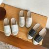 Fashion 2024 Women Espadrilles Slide Rubber Flats Sandals Hemp Knitted Mixed Color Shoes Ladies Pantuflas Slippers Femme Fisherman Mules