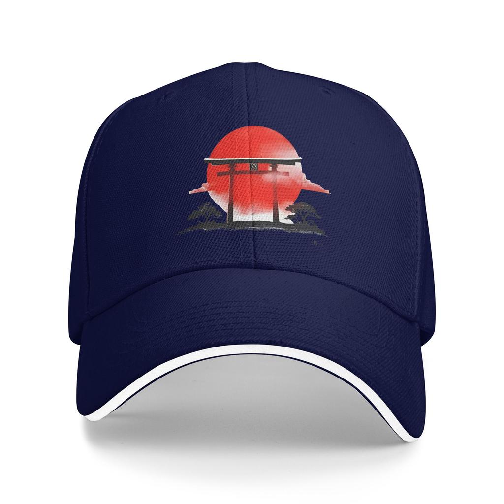 Japan Flag Japanese Torii Gate Rising Sun Minimalist Art  Baseball Cap Trendy Unisex Unisex Trucker Hat Sun-Proof Snapback Cap