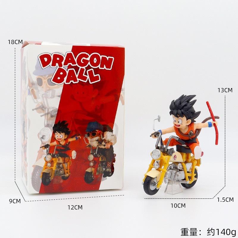 Dragon Ball Z Son Goku a Mistr Roshi Figurky na motocyklu Stolní Dekorace do auta Roztomilé Sběratelské Modelové Hračky Vhodné pro sbírku Fanoušků Anime Dárky