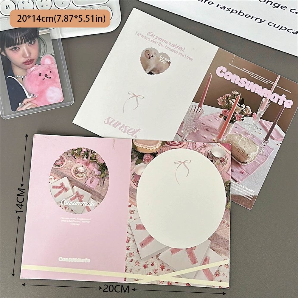 

3-дюймовая Складная Открытка для Фото в Пасторальном Стиле Модная Поздравительная Открытка для Фото 6