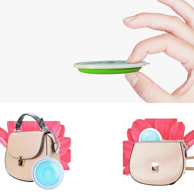 180Ml Folding Cup Food Grade Retractable Silicone Folding Cup Portable Portable Cup Outdoor Leisure Can Carry Coffee Cups