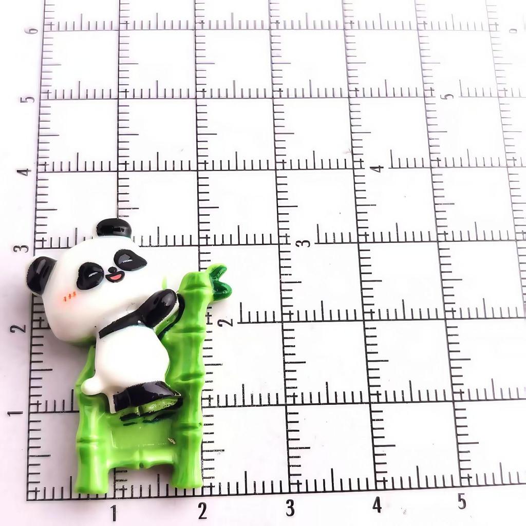 Panda Green Bamboo Shoots Glossy Resin DIY Jewelry Accessories