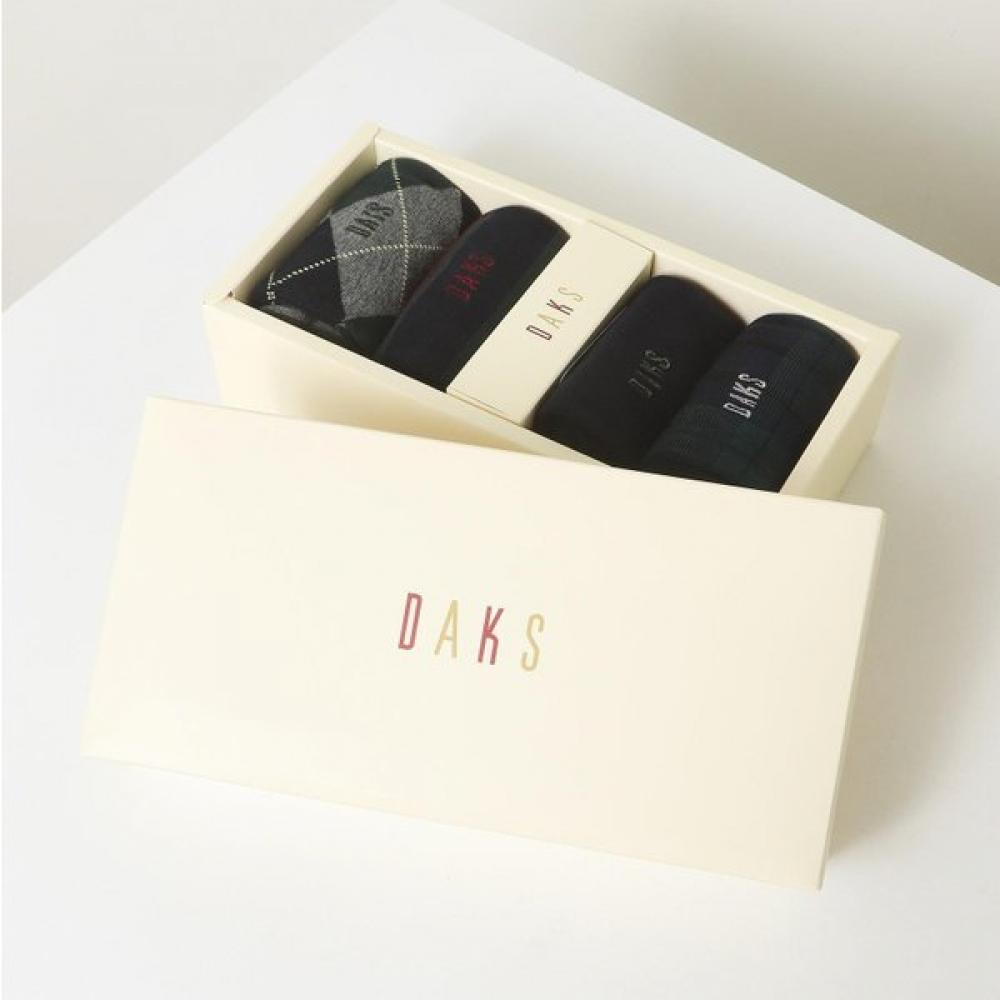 DakS Men S Mixed Pattern Long SockS 4 pairS Set dbSS4f909bk Single option