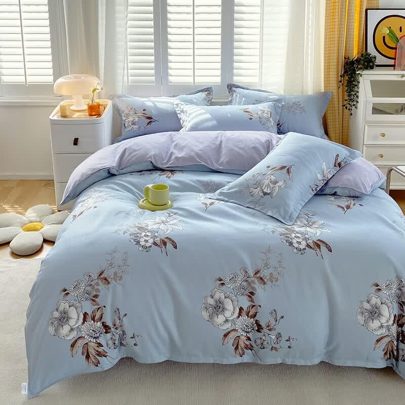 Grace Wan Ting Plant Cashmere 4-Piece Bedding Set