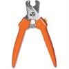 Stainless Steel Bird Nail Clipper for Parrots and Small Pets - Ergonomic Grooming Tool with Black Handles & Red Rings