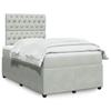 VidaXL Slatted Bed Base and Mattress Light Grey 120x190cm Velvet 3294592