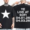 2026 Letní Móda Trendy Tričko Muži Ženy Vintage Top Bully Kanye West Ye Live At Sofi Tričko Muž Žena Harajuku Krátký Rukáv O-výstřih Ležérní Košile