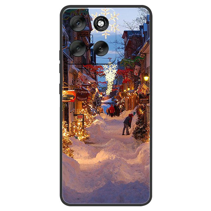Christmas Painted Phone Case For Motorola Moto Edge 60 50 Pro Ultra Neo G56 G66j G66y G06 G86 Power G15 Soft Silicone TPU Cover