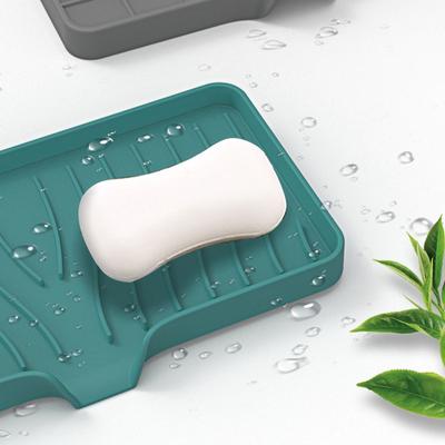 Caja de Jabón de Silicona para Drenaje de Baño Sin Taladro Antideslizante Bandeja de Drenaje para Jabón Bandeja para Fregadero Rejilla de Drenaje para Ducha Organizador de Baño