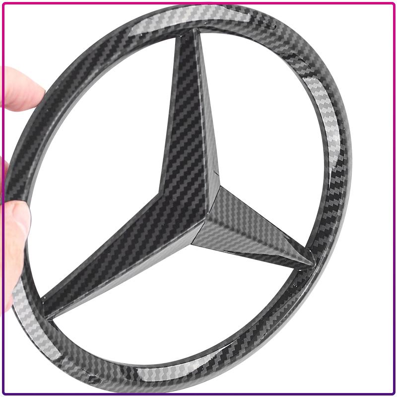 1pcs 188mm 210mm ABS Car Front Grille Badge Decal Cover Emblem For Mercedes Benz A/B/C/E Class CLK CLS GLS GLC GLA CLA GLE GLK