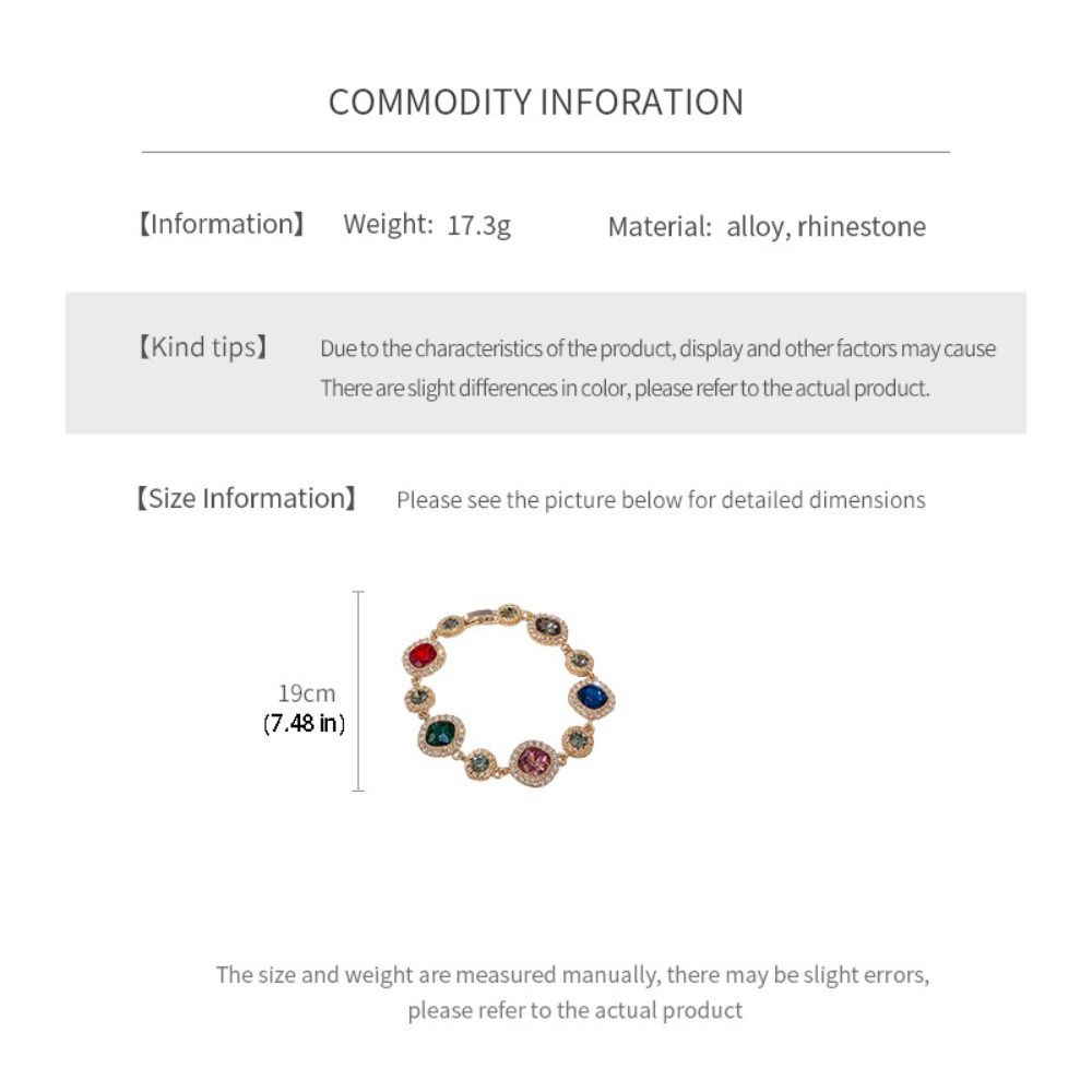 Glänzendes Vintage Strassarmband Gold Geometrischer Armreif Mode Zirkonarmband Partyschmuck