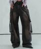 Urban Dress Ribbon Wide Cargo Pants Gray