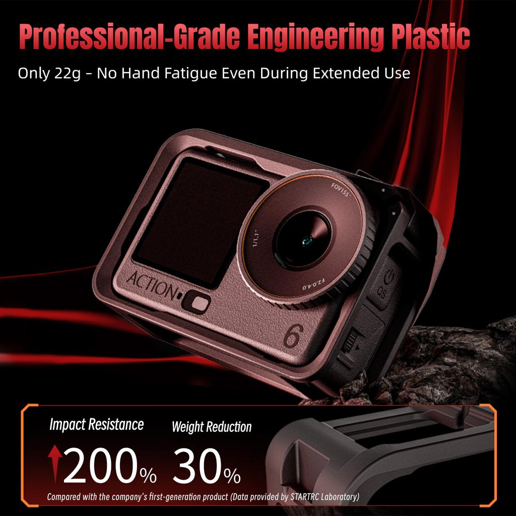 STARTRC Für DJI Osmo Action 6 Multifunktionaler Erweiterungs-Schutzrahmen Vertikale Horizontale Aufnahme Kunststoffkäfig