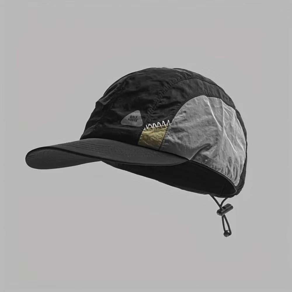 Unisex Flat-Brimmed Baseball Cap Breathable Drawstring Sun Protection Caps Uv Protection Thin Hiking Hats Summer