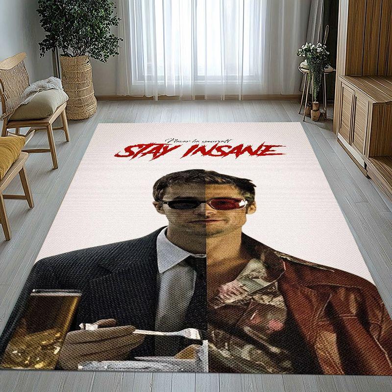 Classic Fight Club Movie Soft Non-Slip Large Area Rug for Living Room,Bedroom Playroom Carpet Mat for Sofa,Home Decor Gift