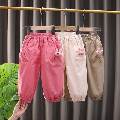 Girls' Pants Summer Clothes Mosquito Proof Pants Thin Design Summer Children's Casual Pants Loose Work Pants