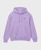 French Terry Relaxed Small Embroidered Logo Hoodie Purple Rose