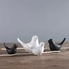 Bird Figurine 4 Sizes Nordic Ceramic Black White Animal Statue Jewelry Home Decoration Living Room Table Sculptural Ornament