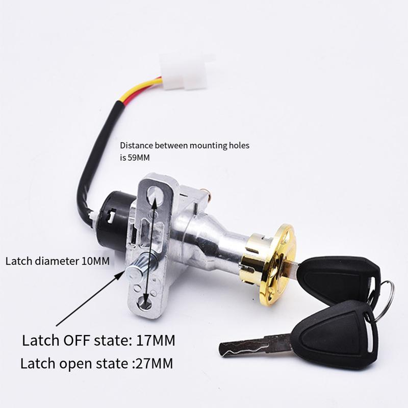 For 2PIN Series 2PIN Switch Ebike Switch For Electric Vehicle As Picture Options Directly Connected Wire Interface