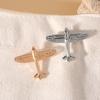Vintage Golden And Silvery Old Style Fighter Jet Metal Brooches Bomber Shaped Lapel Pins For Sky Dream