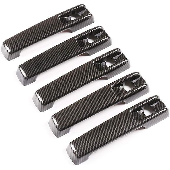 ABS Car Exterior Door Grab Handle Cover Trim for Mercedes Benz G Class W463 G500 G550 G63 2019 2020 Auto Accessories (Carbon Fiber)