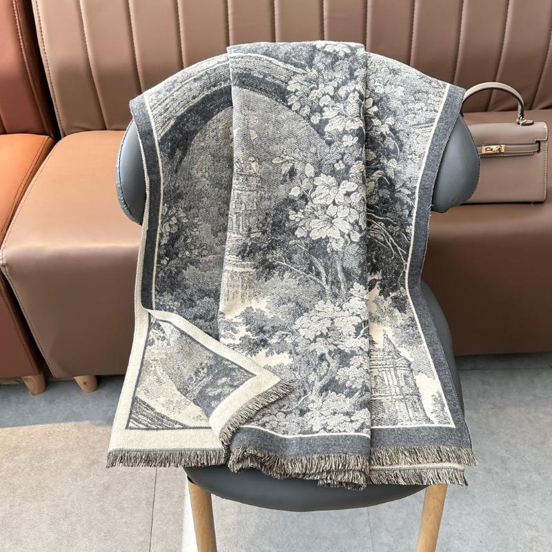 New Simple Imitation Cashmere Retro Style Scarf To Keep Warm Autumn and Winter Double-sided Shawl Scarf Women