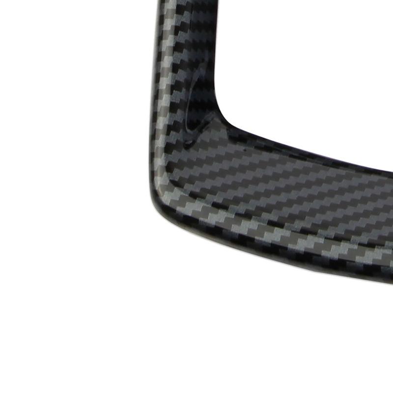 4pcs Carbon Fiber Car Steering Wheel Covers Trims Stickers Decoration for Subaru XV 2018-