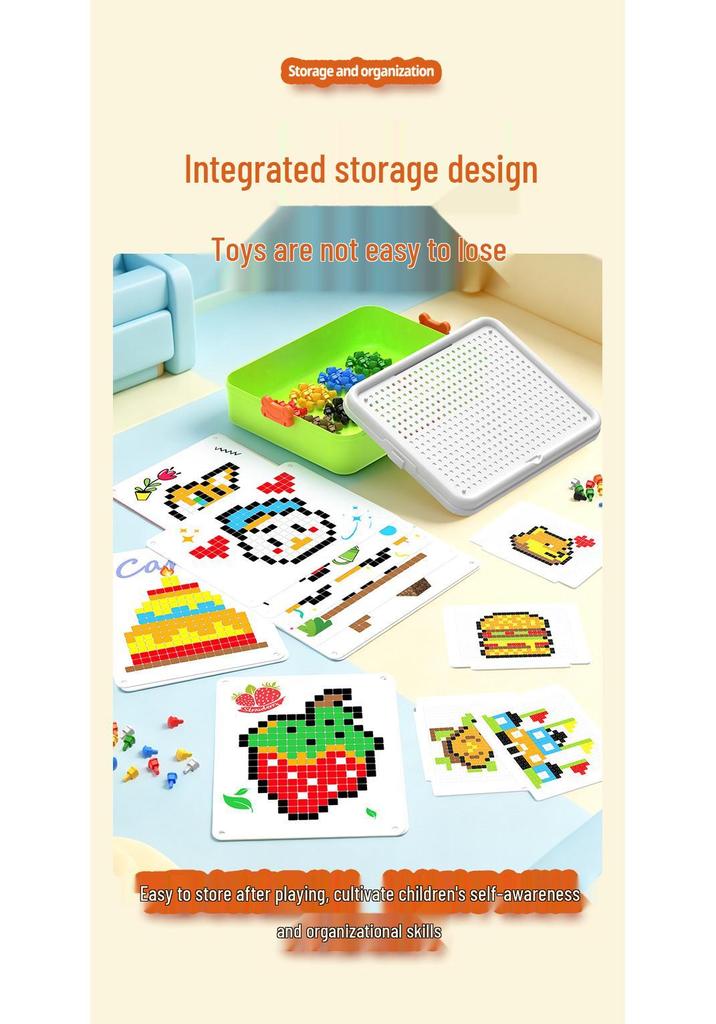 3D Pegboard Puzzle: Creative Mushroom Nails for Educational DIY Fun - Perfect Children's Gift