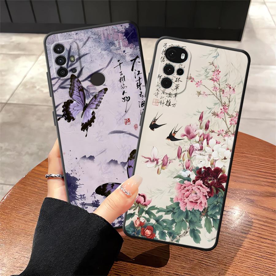 Retro Butterfly Case for Motorola Moto G22 Edge40 G71 G52 G50 G51 G73 G32 Edge 20 Pro 30 Lite G60s G53 G30 Phone Cover