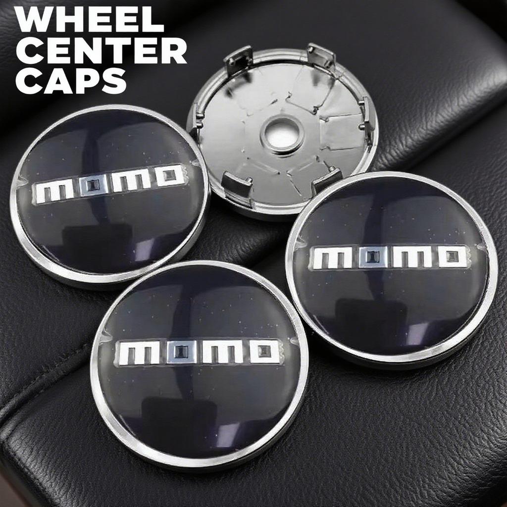 vdpc7 4pcs 56+60mm MOMO Emblem Universal Car Wheel Hub Center Cap Rim Cover Emblem Stickers For BMW Chevrolet Hyundai KIA Mitsubishi