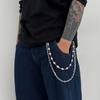 Zinc Zinc Zinc Alloy Pearl Waist Chain Tassel Pants Chain Cool Tassel Jeans Chain  Male