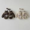 Cosy Infant Fleece Lined Hand Mittens Attached Neck Rope For 1-4 Year Old Children Soft Winter Accessories Unisex