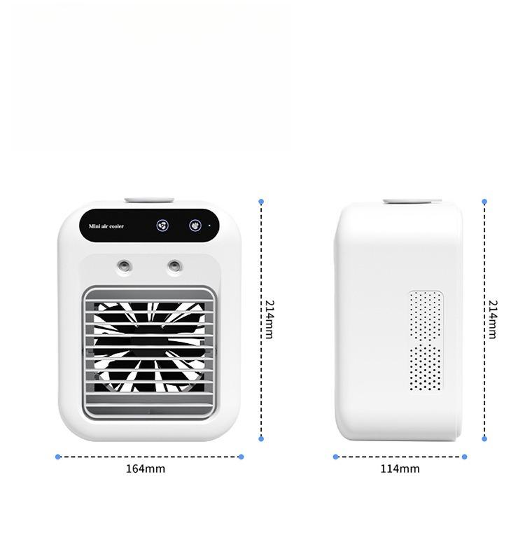 USB Desktop Fan Water Tank Mini Air Cooler Portable Personal Cooling Device 1800mAh Lithium Battery Low Voltage Operation Fan