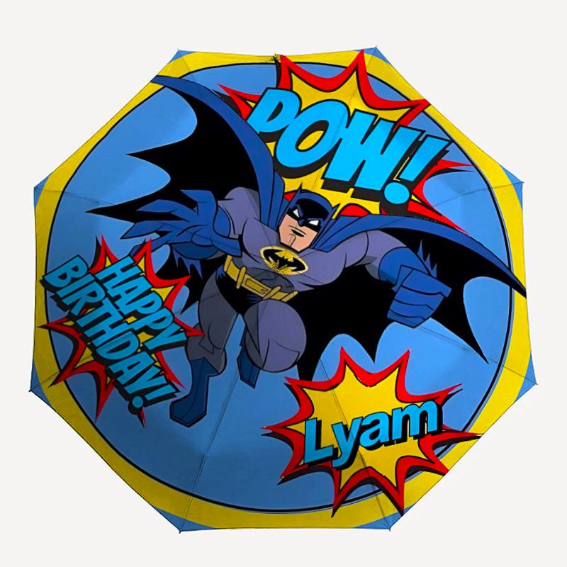 

1pc batman Automatic Folding Umbrella - Portable Foldable Design with 8 Ribs, Durable Plastic & Iron Frame, Outdoor Umbrella yy250731053