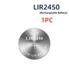2-10PCS 3.6V LIR2450 Lithium Ion Battery Rechargeable Battery Replace CR2450