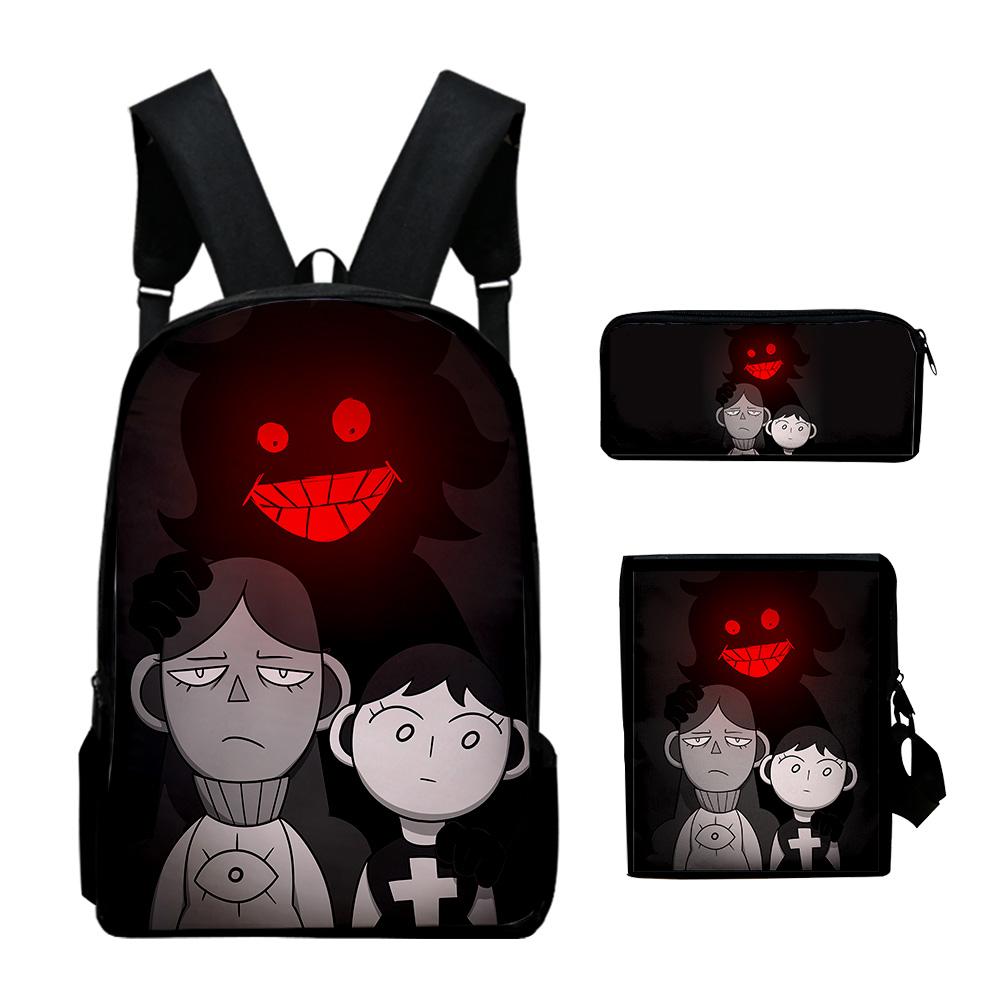 Trendy Subway Midnight Game 3D Print 3pcs/Set Pupil School Bags Laptop Daypack Backpack Inclined Shoulder Bag Pencil Case