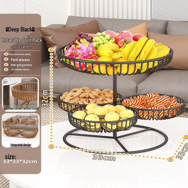 Minimalist Melamine Fruit Basket & Snack Display