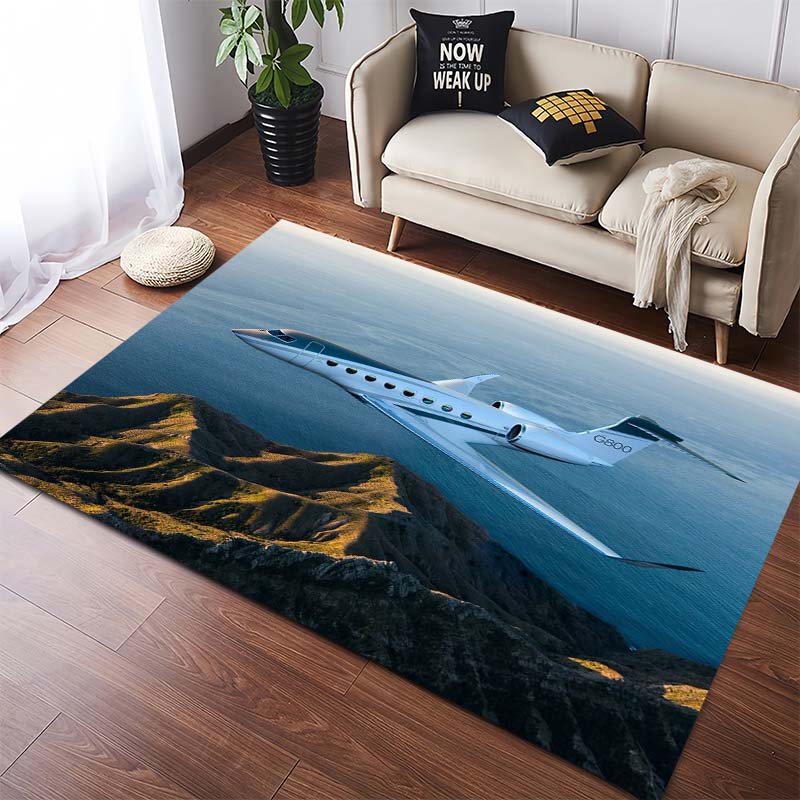 Solar System & Galaxy Educational Area Rug, Non-Slip Floor Mat for Kids Room