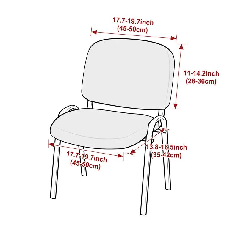 1 Seater Nordic Style Velvet Chair Cover Short Back Split Dining Chair Back Seat Covers Dust-proof Protective Case for Home