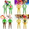 Bunter langärmeliger Super Mario Overall 3D-gedrucktes Cosplay-Outfit für Halloween-Spaß