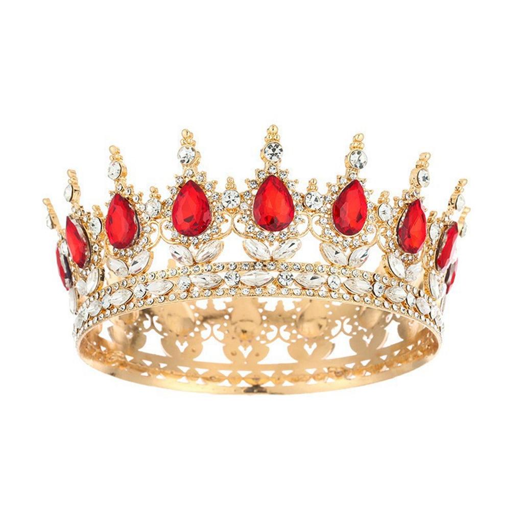 Women's Crown Adults Sparkling Headband Alloy Rhinestones Costume Hairpieces for Weddings Birthdays Proms and Pageants