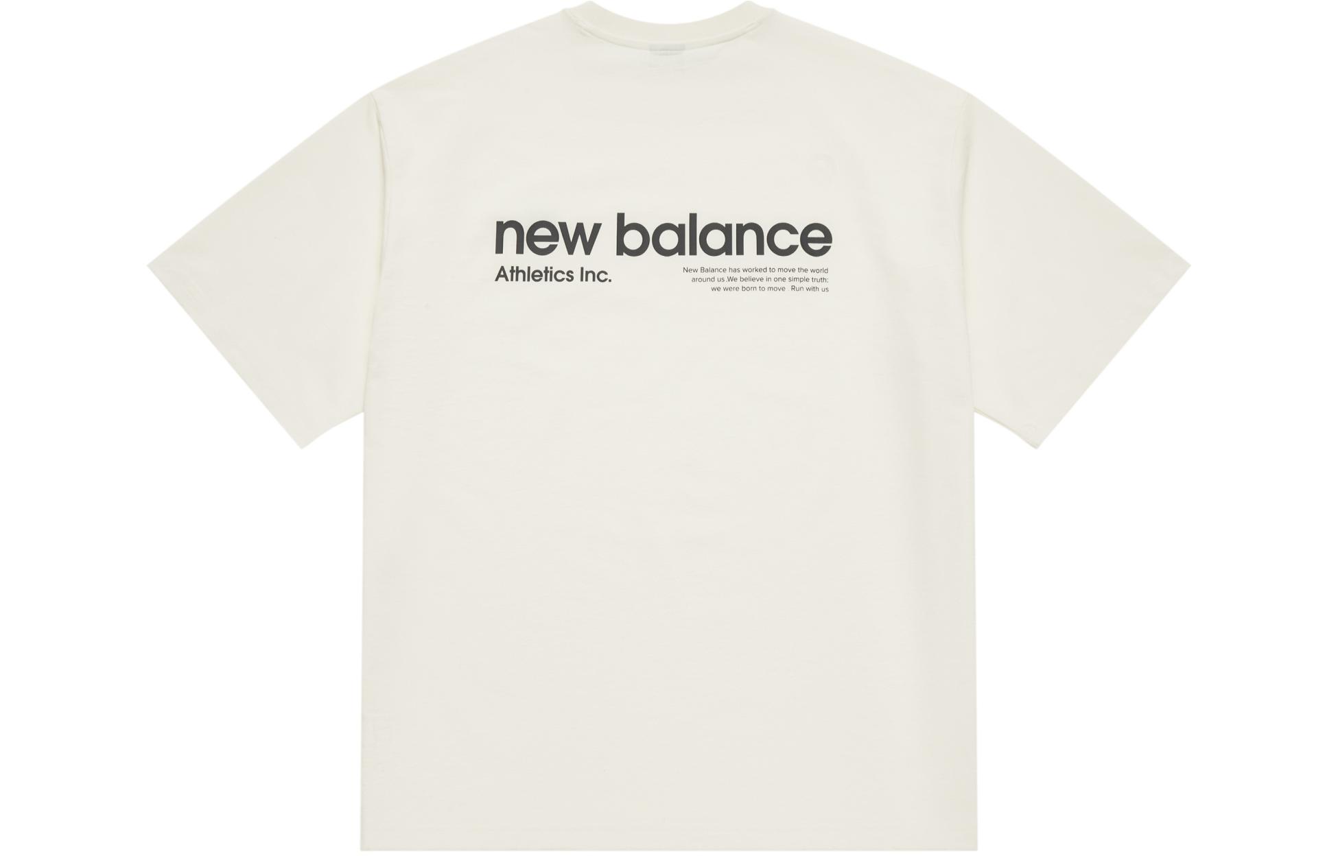 New Balance T Shirt Unisex Ivory White AMT42335-CIC M