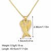 Nidin Trendy Personality Wings Shape Pendant Necklace For Women Men Sparkling Copper Zircon Charm Jewelry Birthday Party Gifts