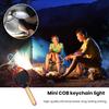 Yousheng Mini LED Keychain Flashlight Super Bright High Lumens 2 Modes Compact Size Portable Outdoor Flashlight COB Emergency Keychain Light