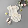 Korean Style Baby & Toddler Summer Romper Set - Short-Sleeve, Trendy Newborn Bodysuit for Outings (2025 Collection)