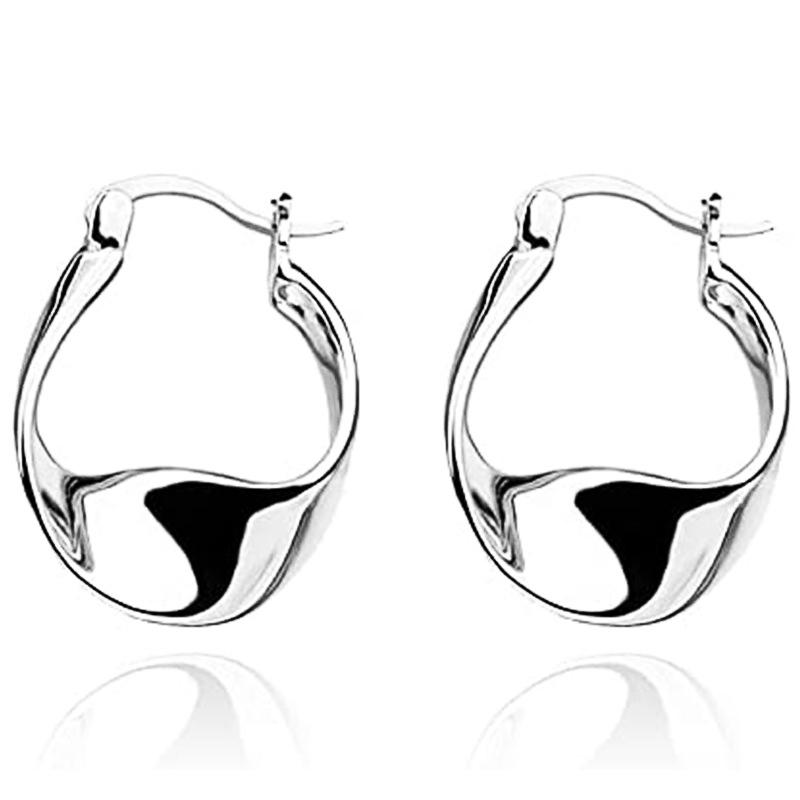 

Huitan Geometric Shaped Hoop Earrings for Women Copper Color/Gold Color Daily Wear Stylish Girls Ear Earrings New Trendy Zircon